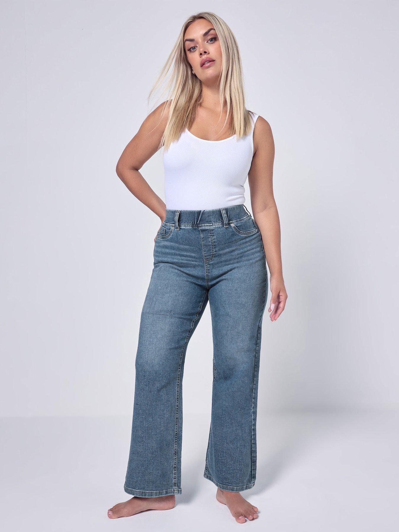  image of yours-curve-wide-leg-jegging-blue