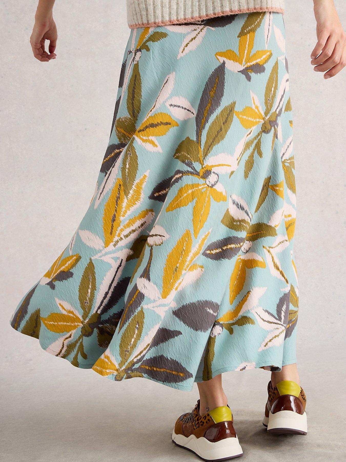 Image 2 of 6 of White Stuff Hope Bias Cut Maxi Skirt - Blue