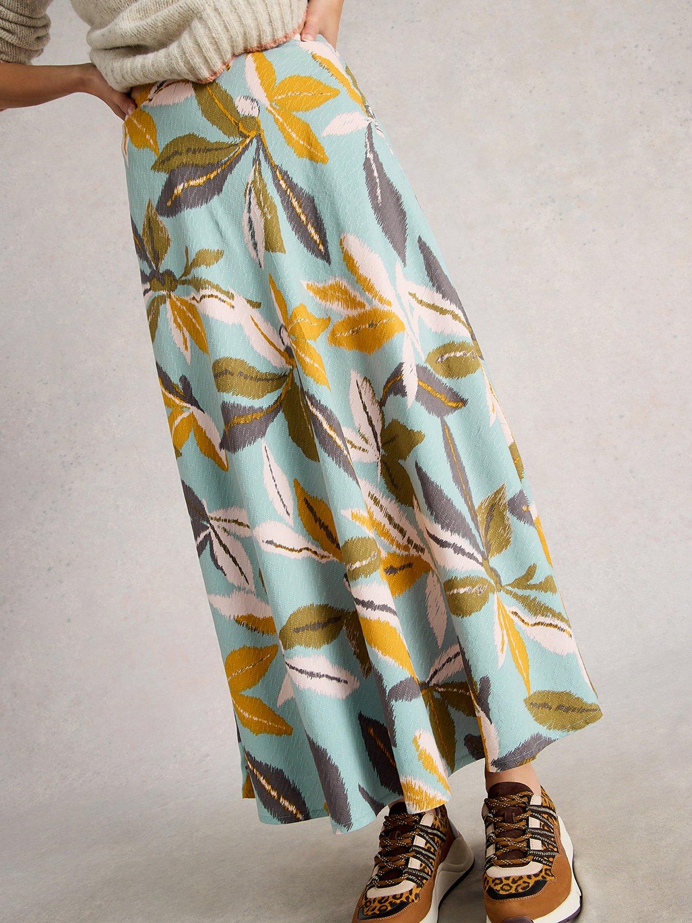 Image 6 of 6 of White Stuff Hope Bias Cut Maxi Skirt - Blue