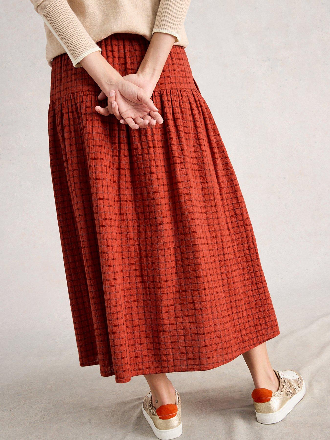 Image 2 of 6 of White Stuff Seema Midi Skirt - Orange
