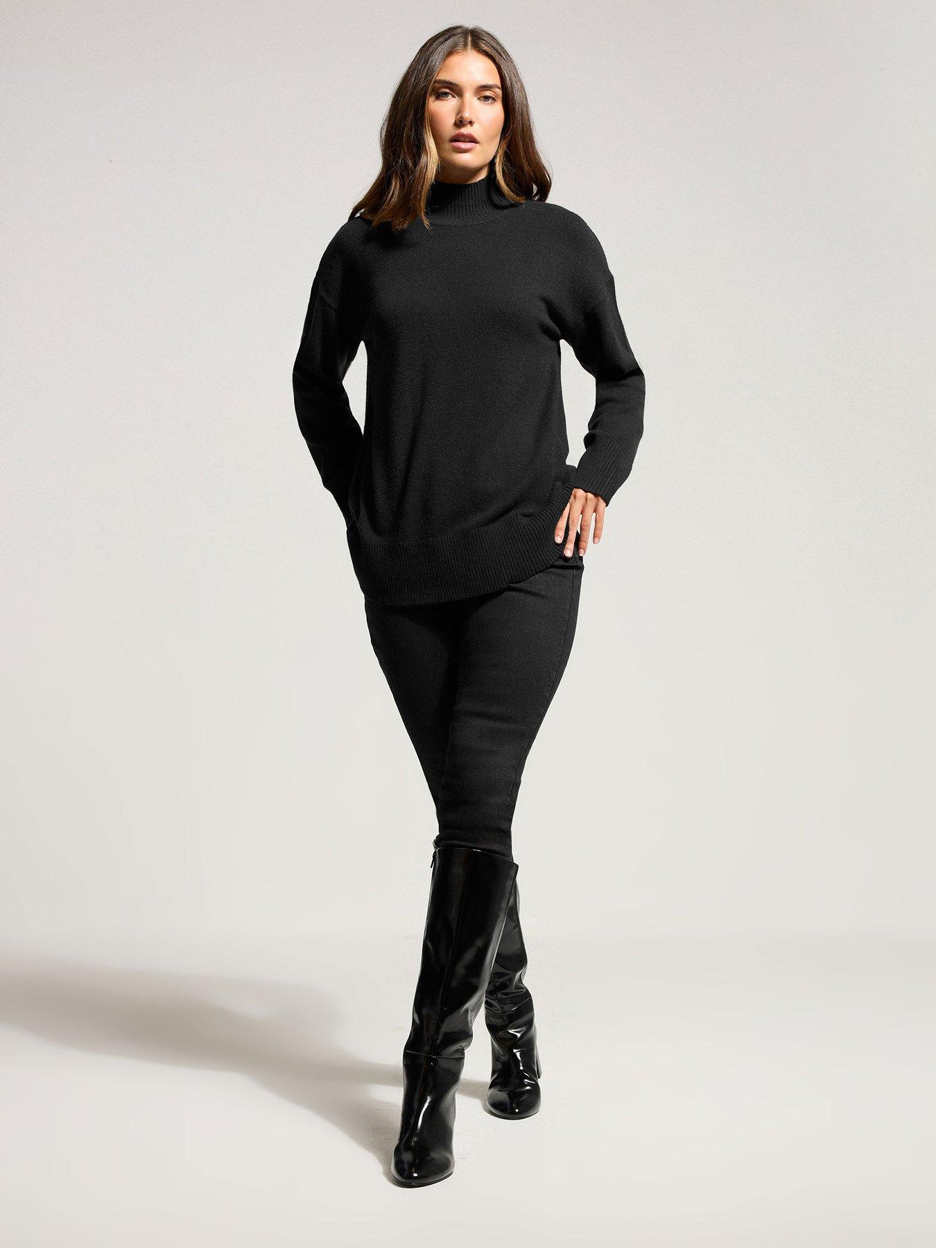 Image 3 of 4 of Long Tall Sally Turtle Neck Jumper - Black