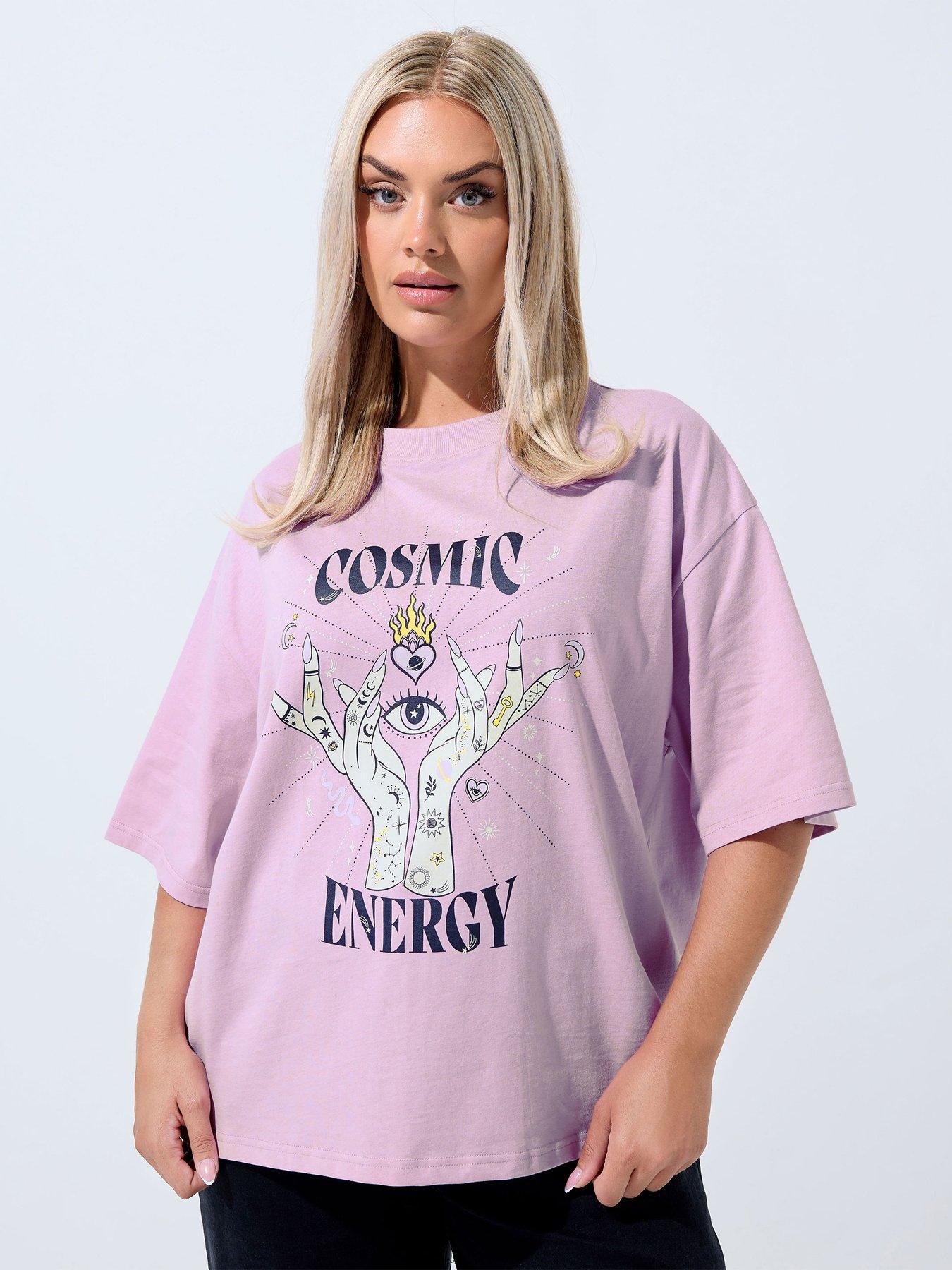 undefined Curve Cosmic Energy T-Shirt - Purple