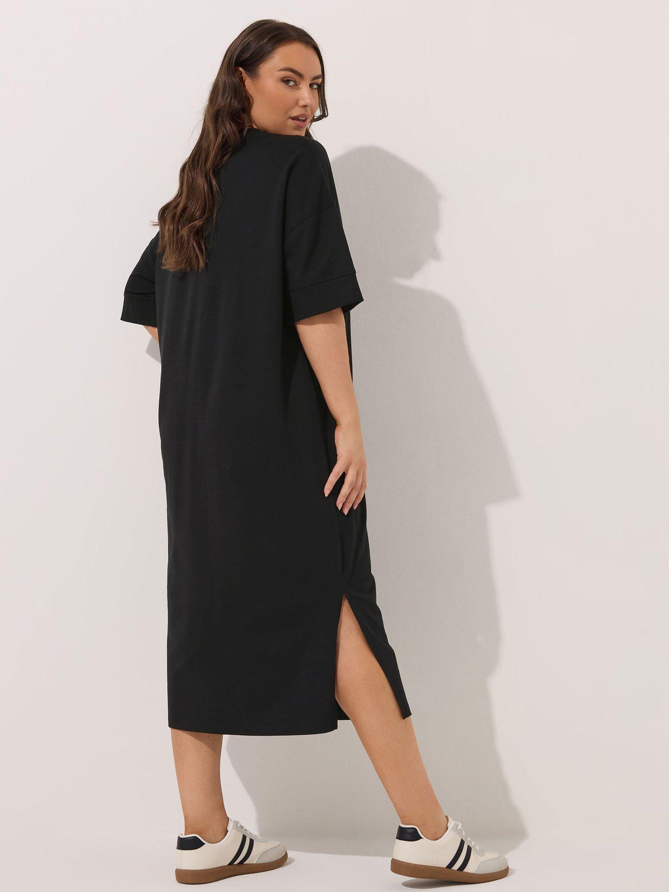 Image 2 of 4 of Yours Curve Throw On Dress - Black