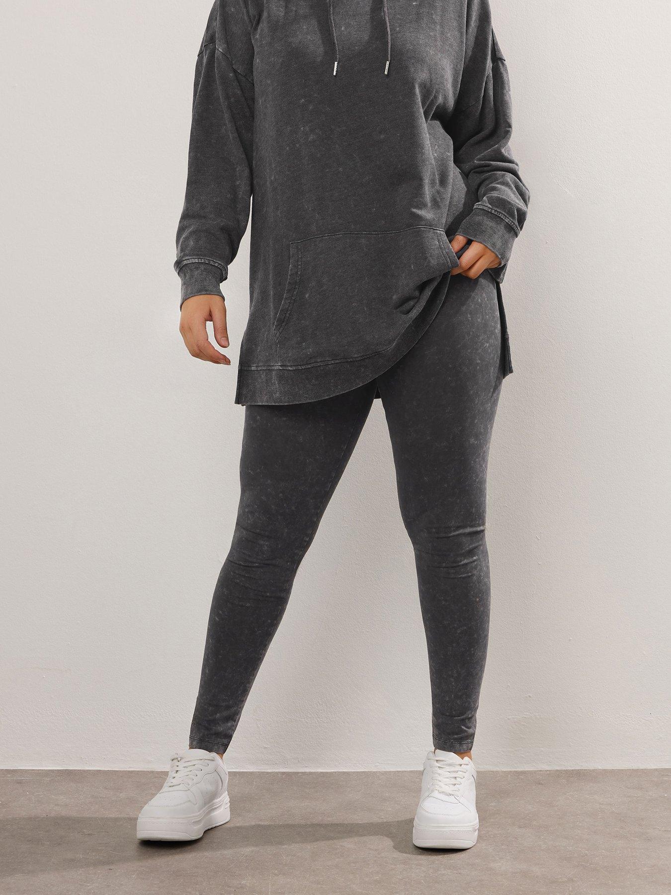 undefined Curve Acid Wash Legging - Black