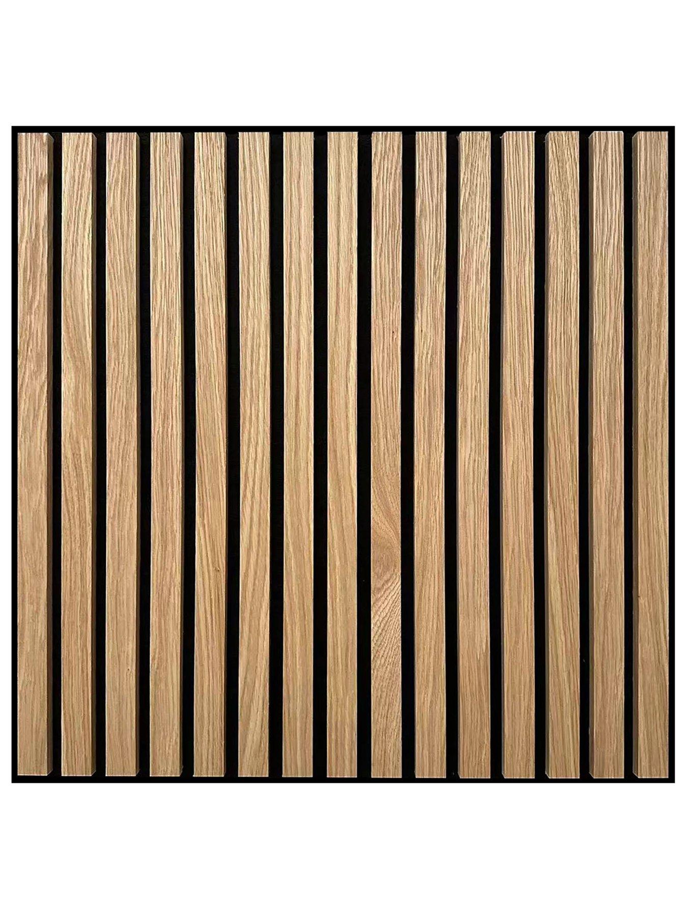 Image 4 of 7 of Wallpops Acoustic Slat Wood Tile Natural 60x60cm Wall Panel