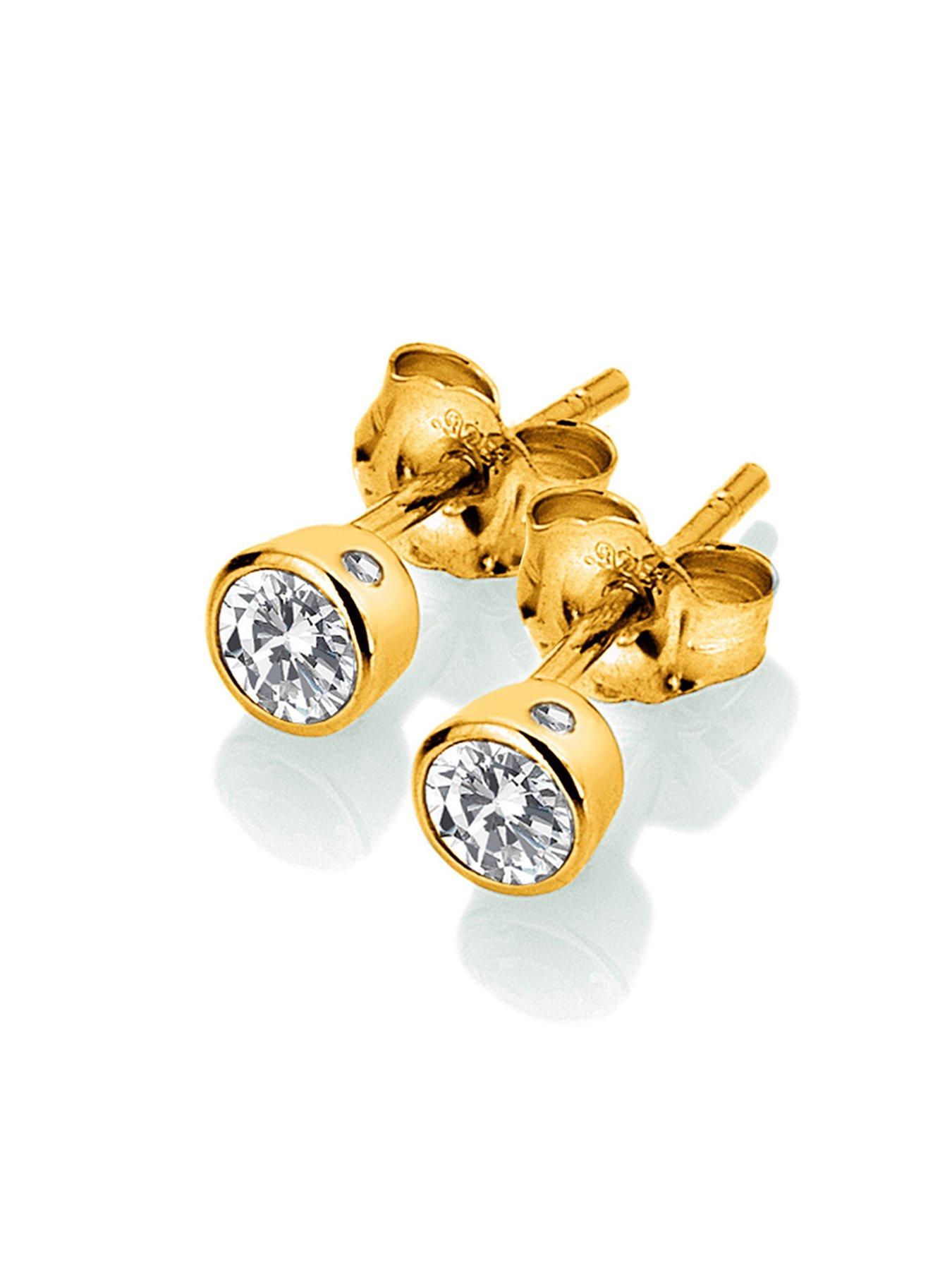 Image 3 of 3 of Hot Diamonds Hdxgem Tender Stud Earrings - Gold