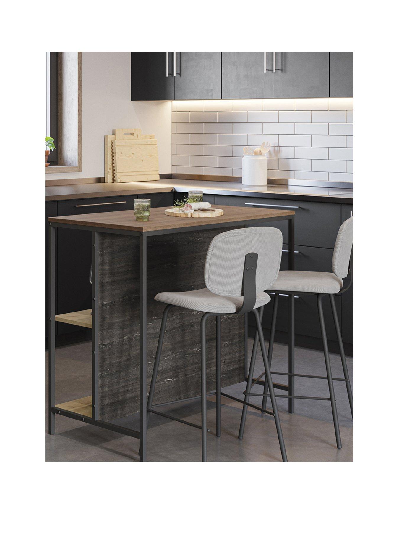 Image 3 of 6 of Decortie Detroit Bar Table - Dark Oak