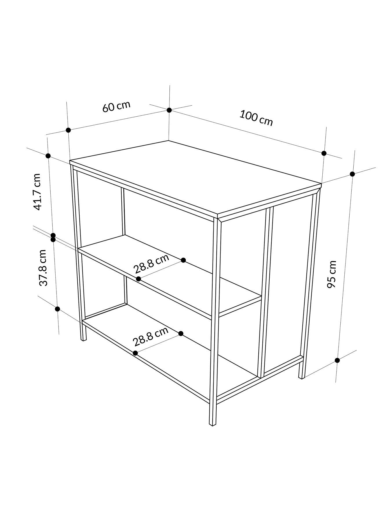 Image 5 of 6 of Decortie Detroit Bar Table - Dark Oak