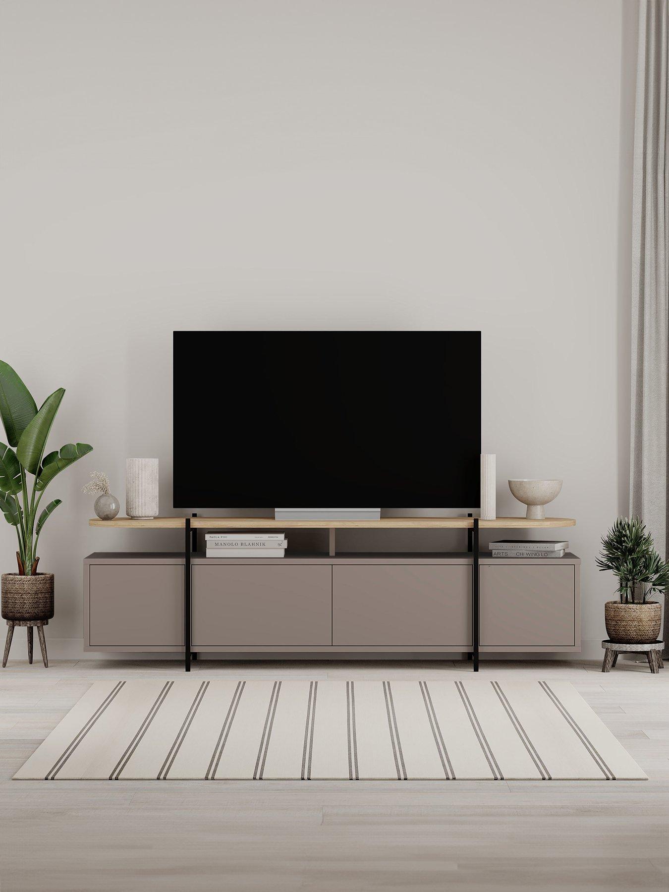 undefined Hanley Tv Stand - Mocha/oak