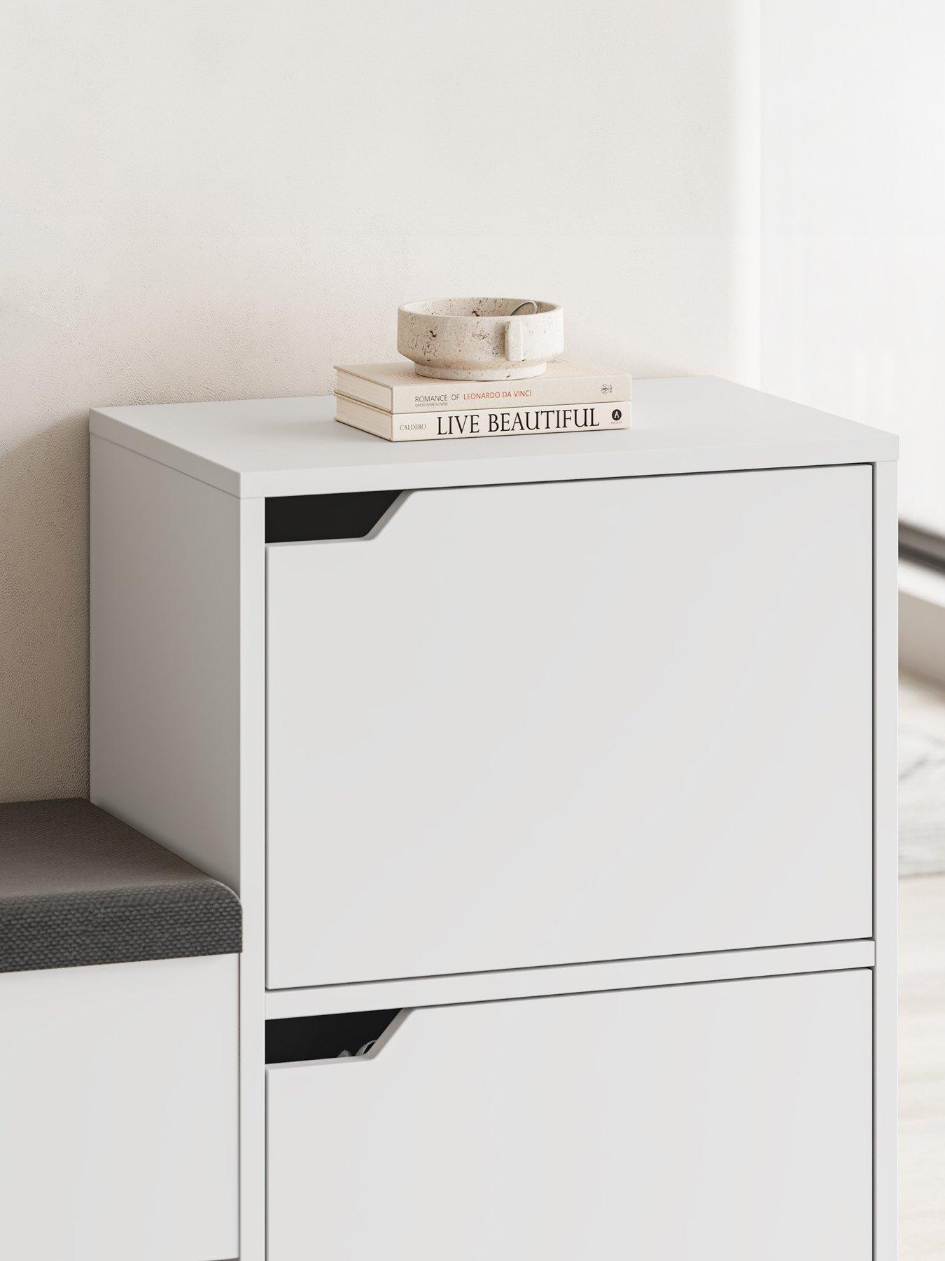 Image 4 of 6 of Decortie Haven Shoe Bench - White