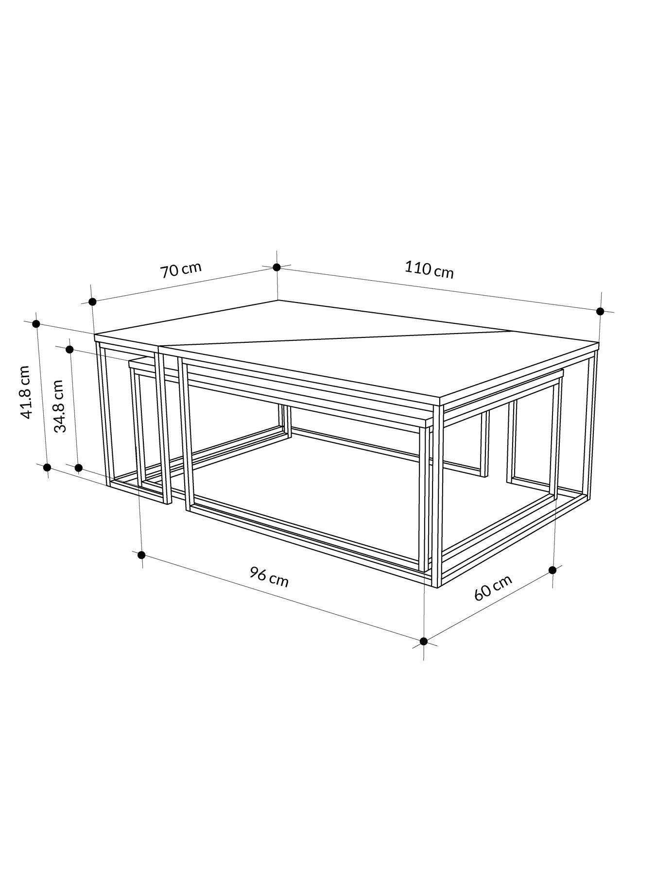 Image 5 of 6 of Decortie Ohlady Coffee Table - Mocha/oak