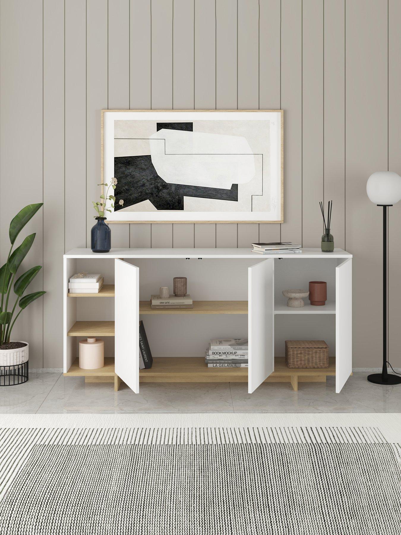 Image 4 of 6 of Decortie Stockton Sideboard- White/oak