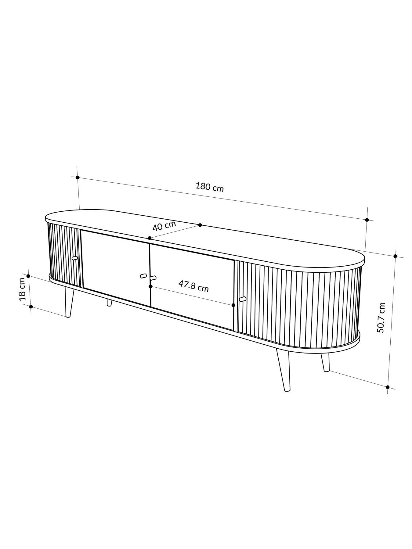 Image 5 of 6 of Decortie Gentle Tv Stand - Oak