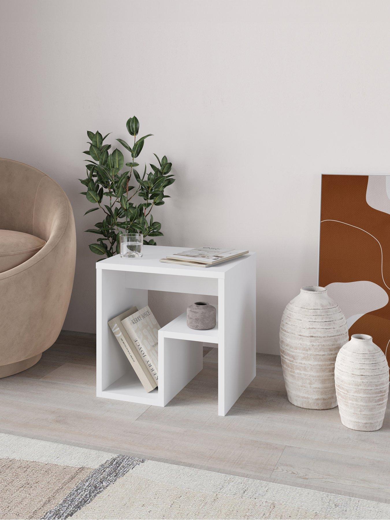 Image 1 of 6 of Decortie Bon Side Table - White