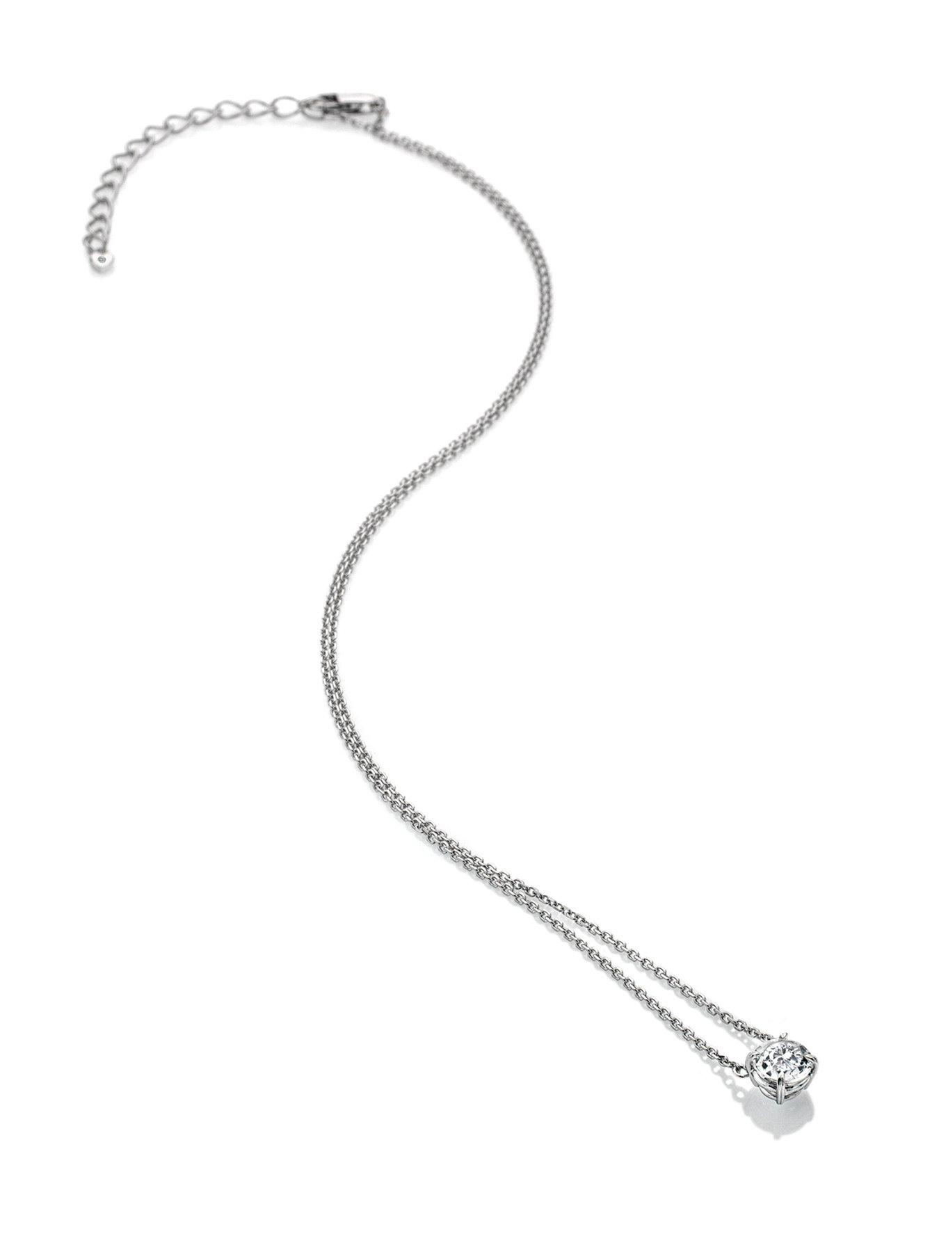 Image 3 of 3 of Hot Diamonds White Topaz Solitaire Necklace - Multi
