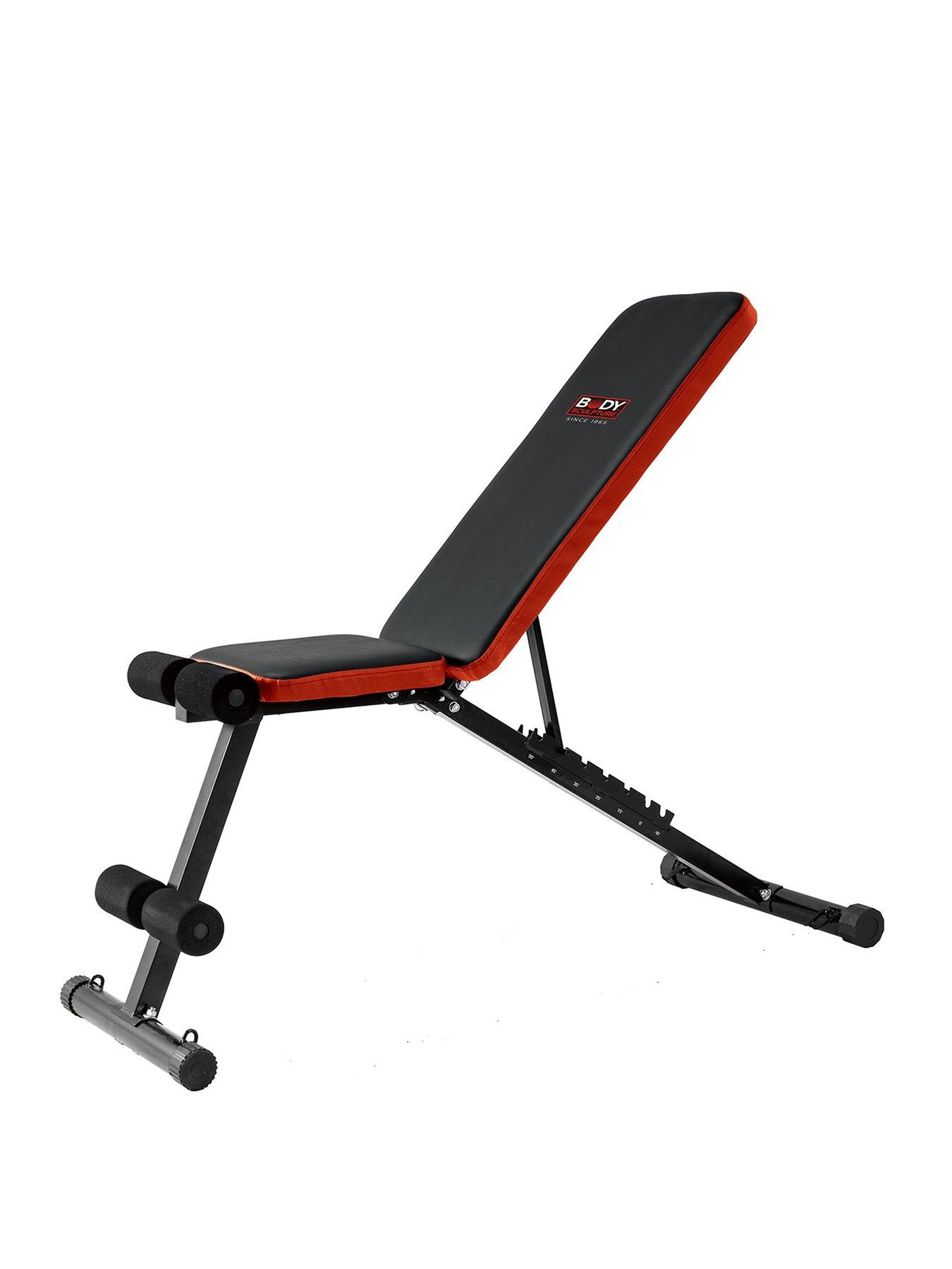 Body Sculpture Foldable Adjustable Incline Bench with bungee cords