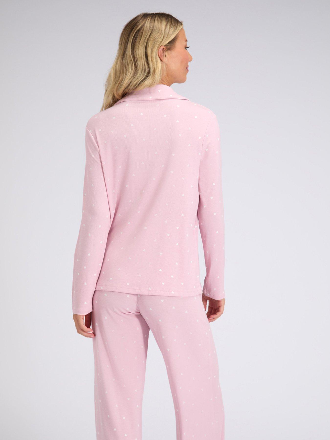  image of boux-avenue-heart-rib-modal-pants-dusky-pink
