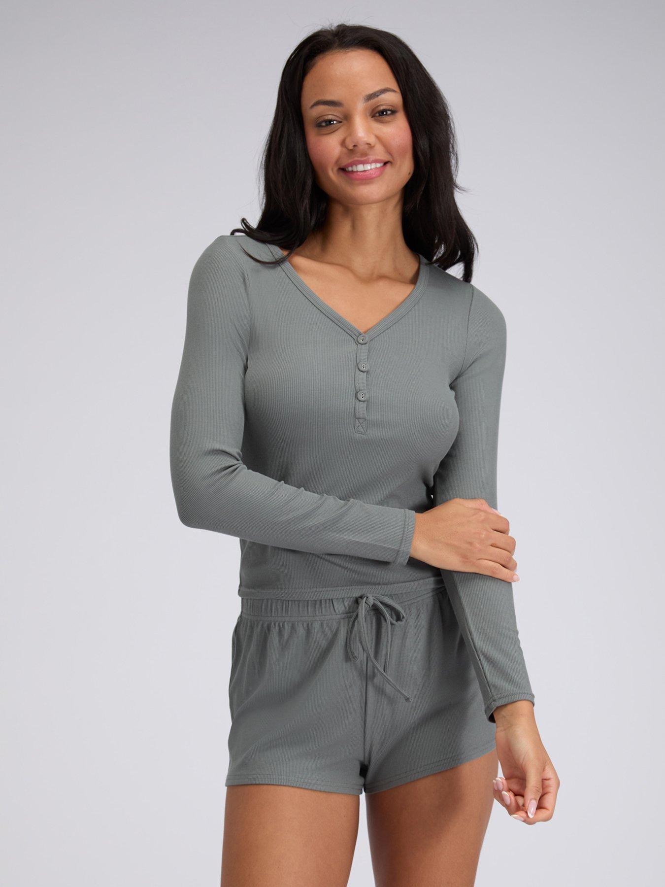 Boux Avenue Rib Modal Top - Khaki