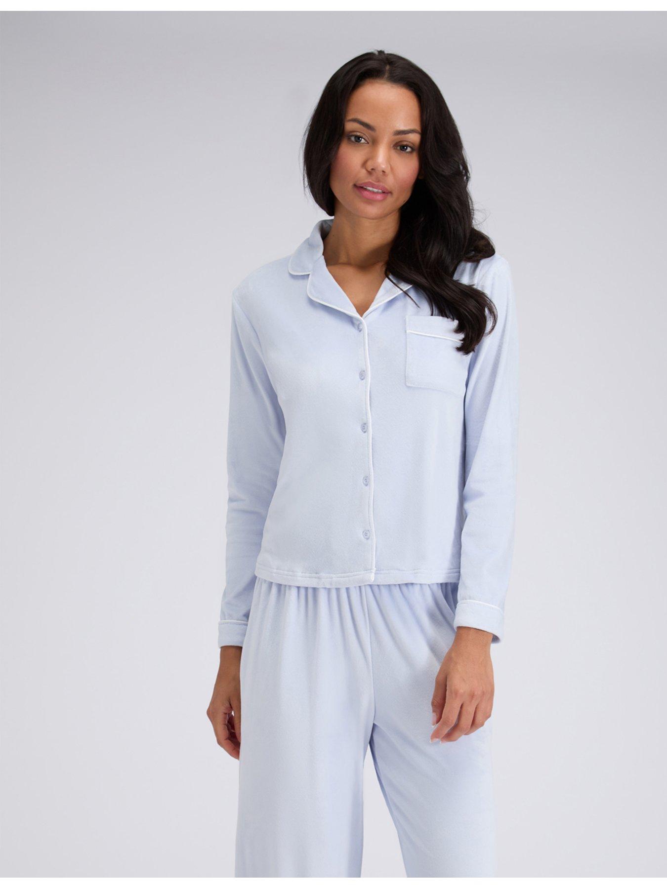  image of boux-avenue-velour-pyjama-set-grey