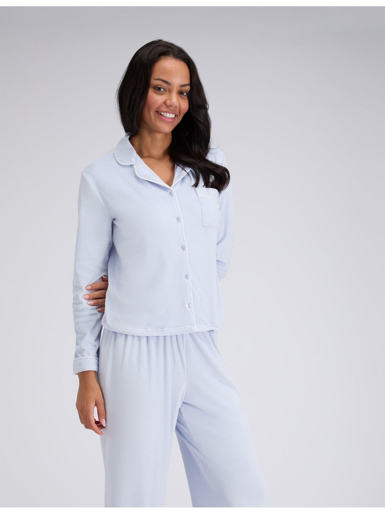  image of boux-avenue-velour-pyjama-set-grey
