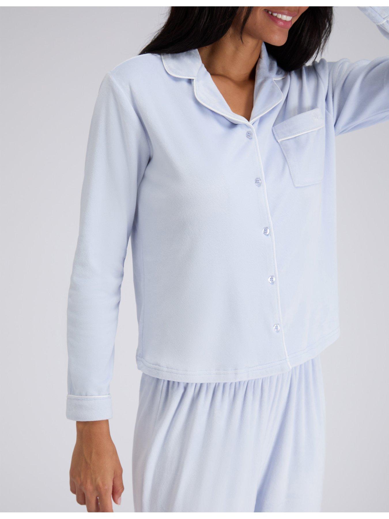  image of boux-avenue-velour-pyjama-set-grey