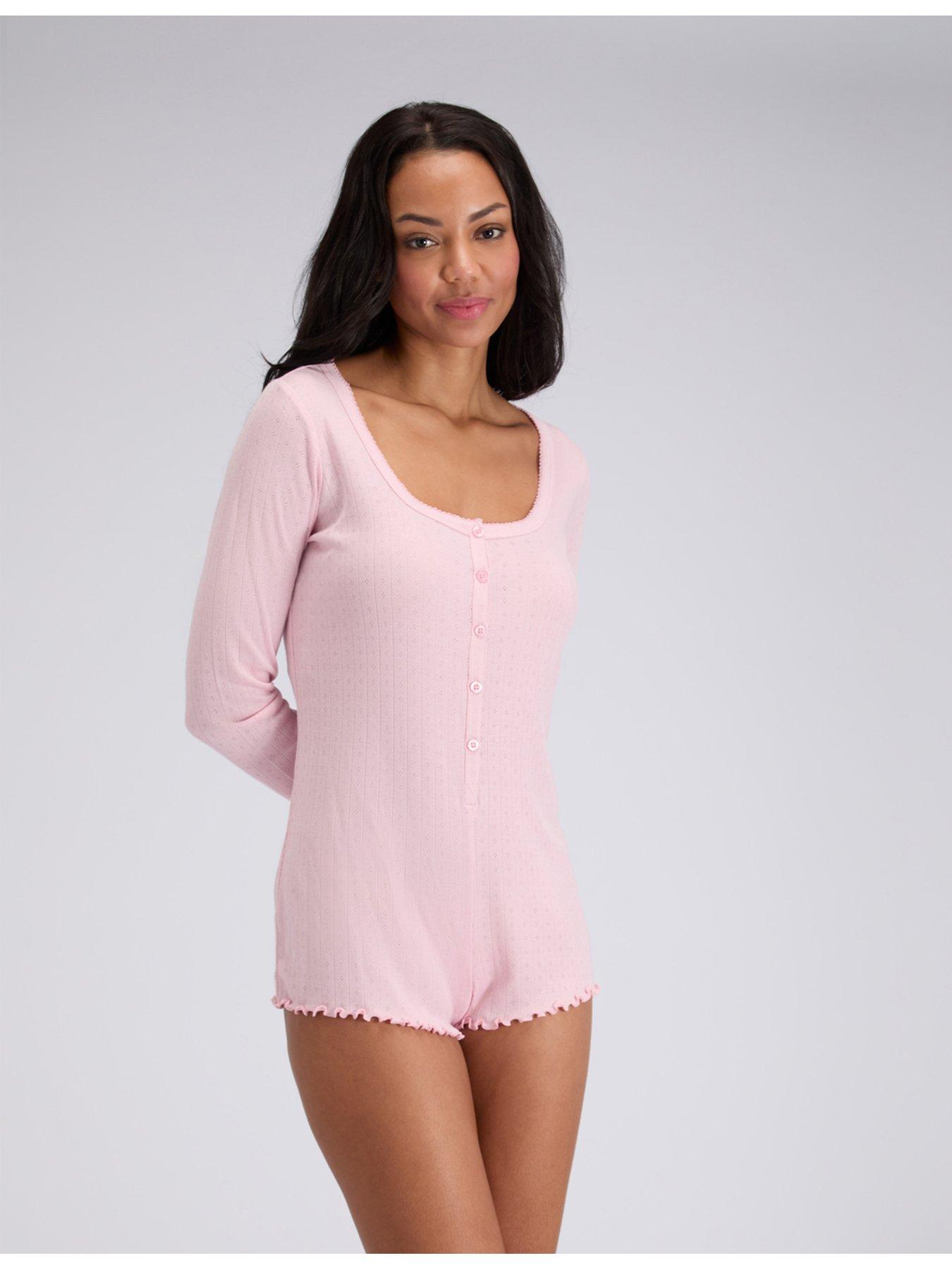 Boux Avenue Pointelle Playsuit - Dusky Pink