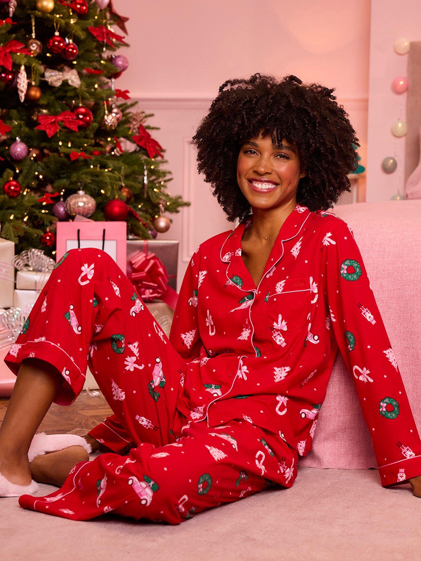 Boux Avenue Xmas Scene Pj In A Bag - Red