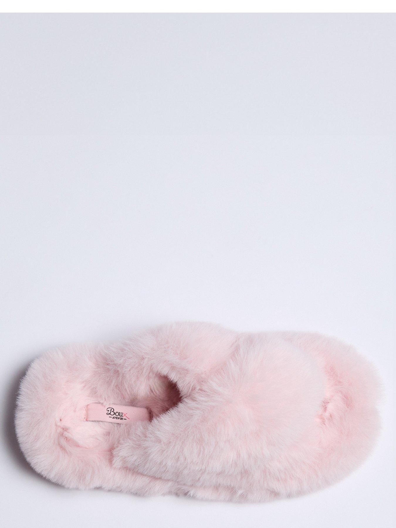 Image 3 of 5 of Boux Avenue Ridge Sole Cross Band Slipper - Powder Pink