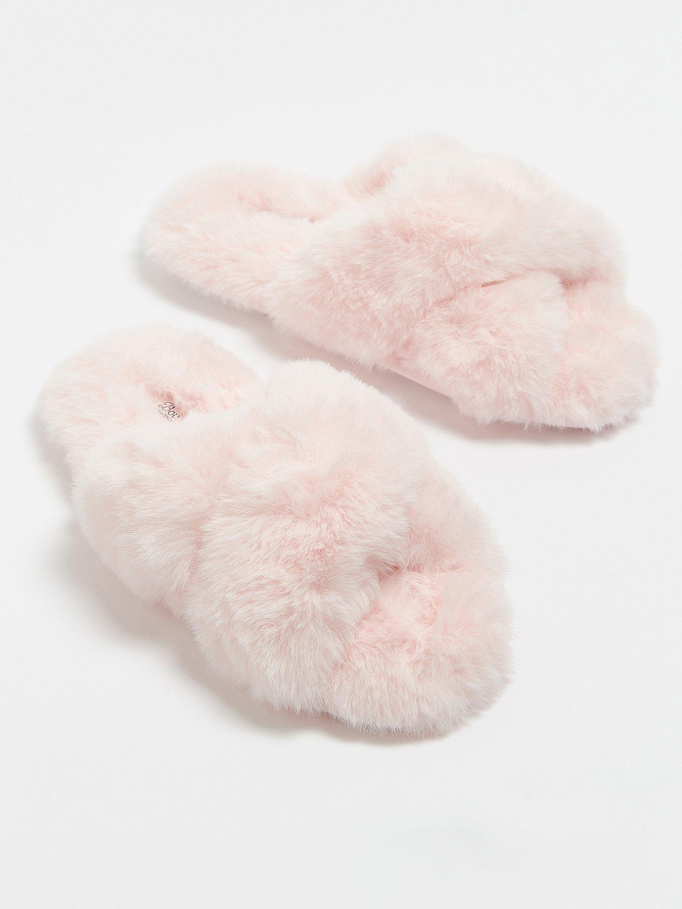 boux-avenue-cross-band-slipper-powder-pink