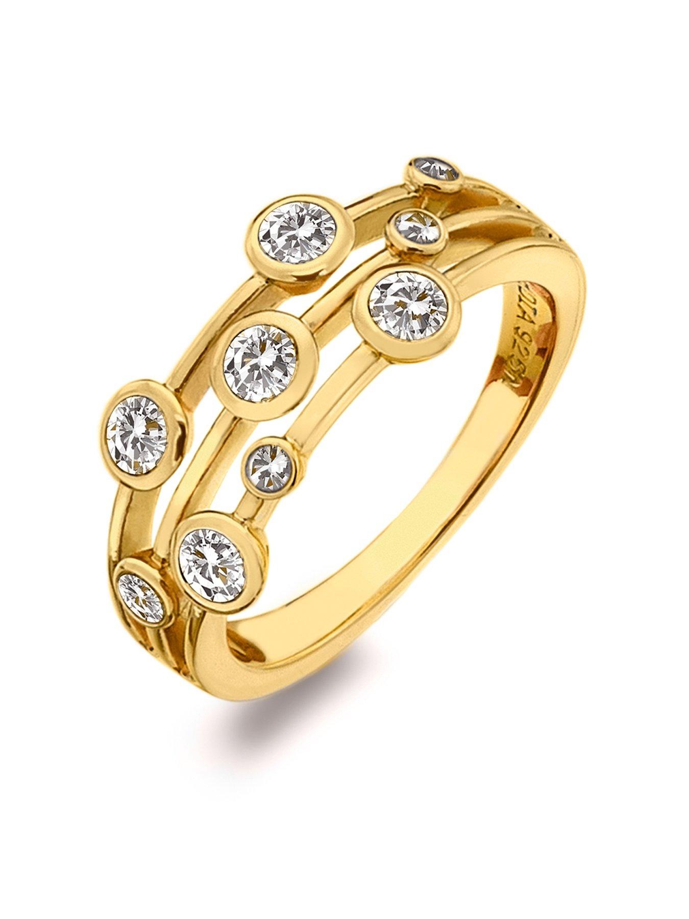 Image 1 of 2 of Hot Diamonds Hdxgem Tender Statement Ring - Gold