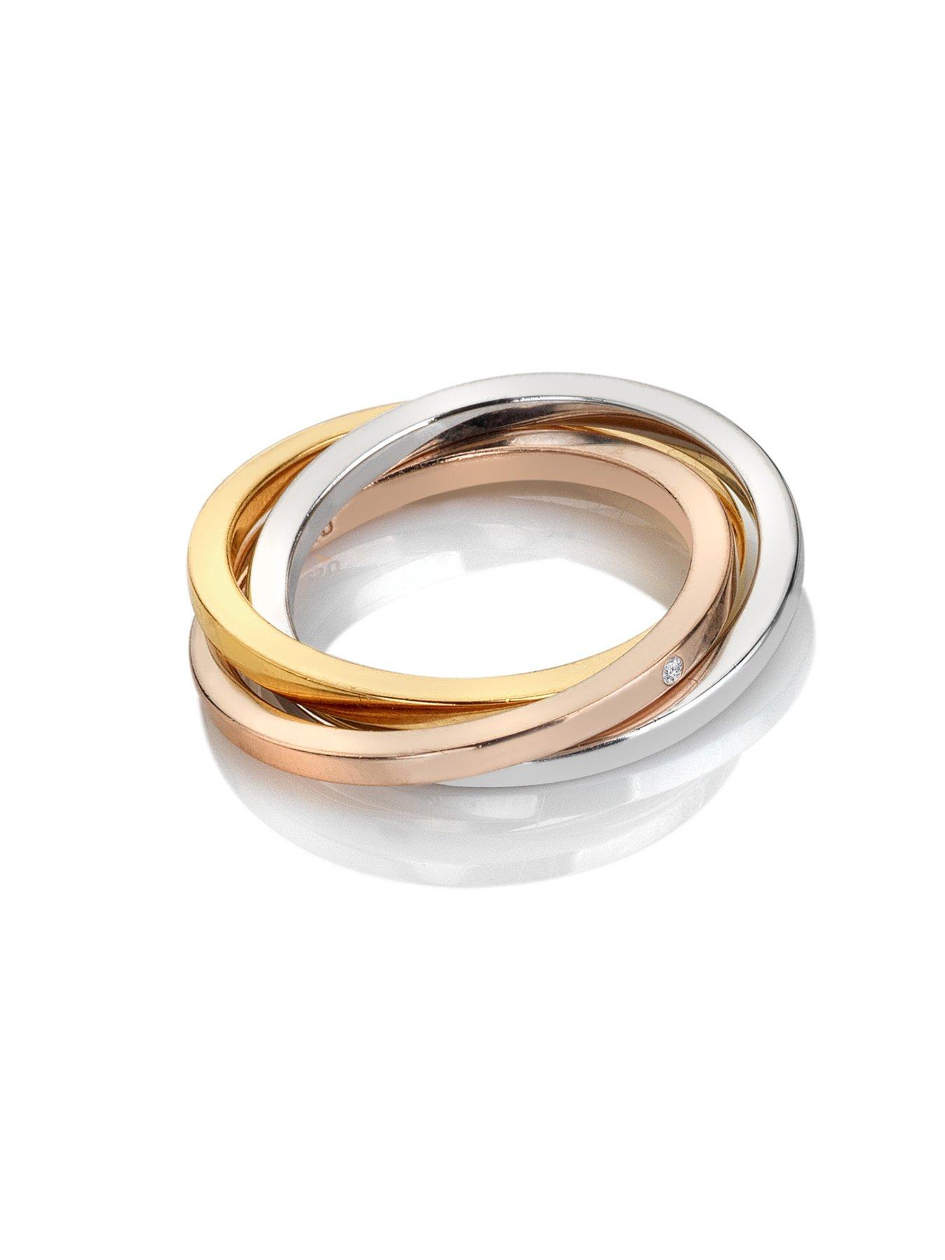 Image 2 of 3 of Hot Diamonds Trio Ring - Tri-Colour - Multi