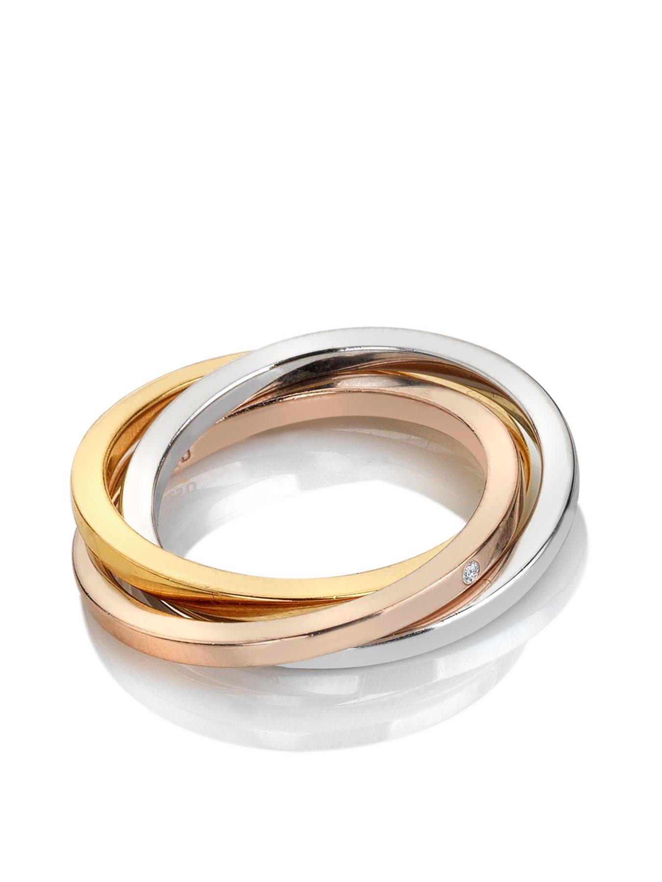 Image 2 of 3 of Hot Diamonds Trio Ring - Tri-Colour - Multi