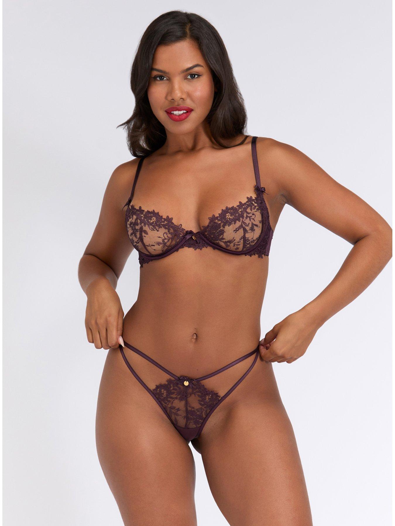  image of boux-avenue-robyn-thong-purple