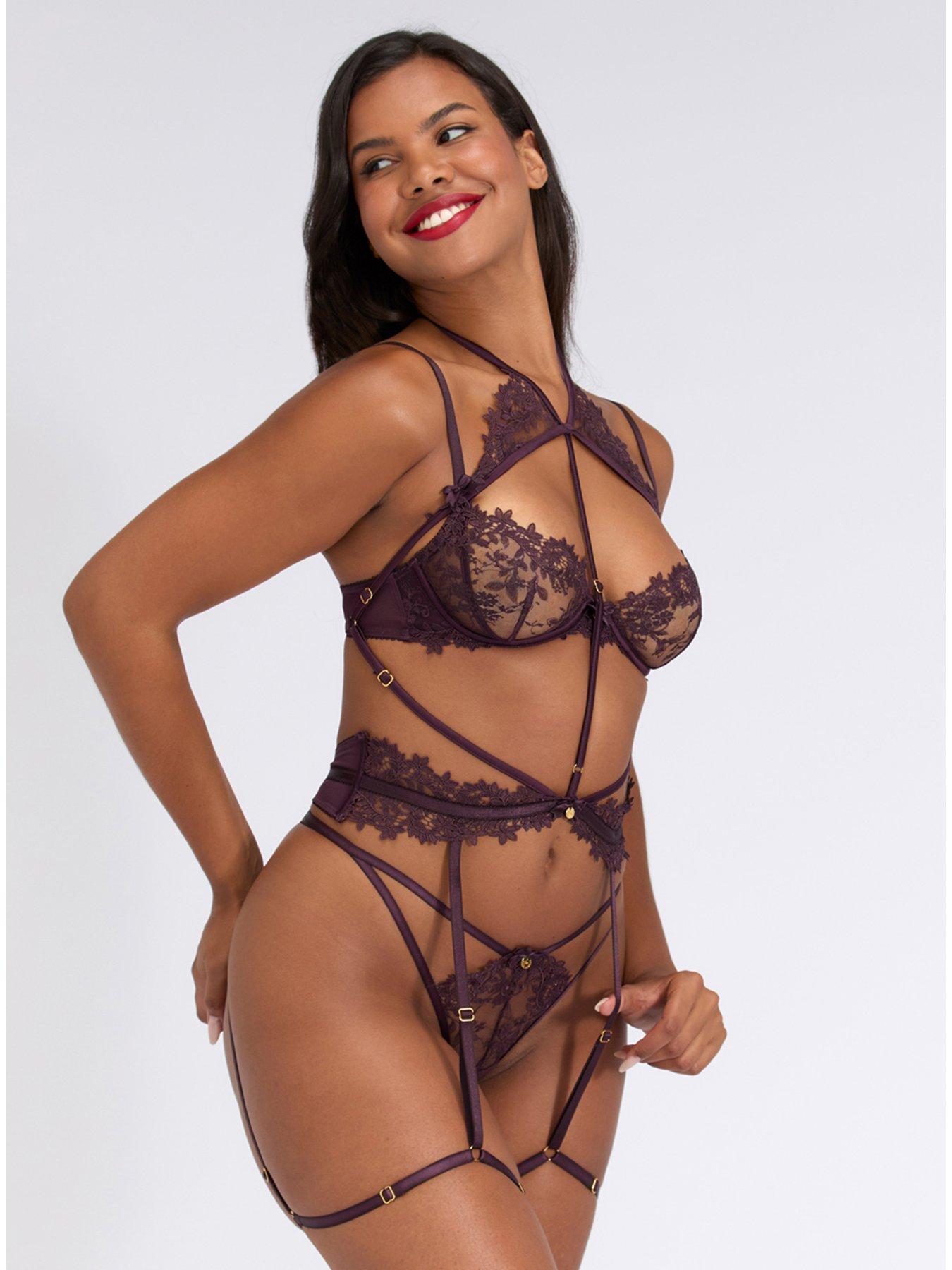  image of boux-avenue-robyn-body-harness-purple
