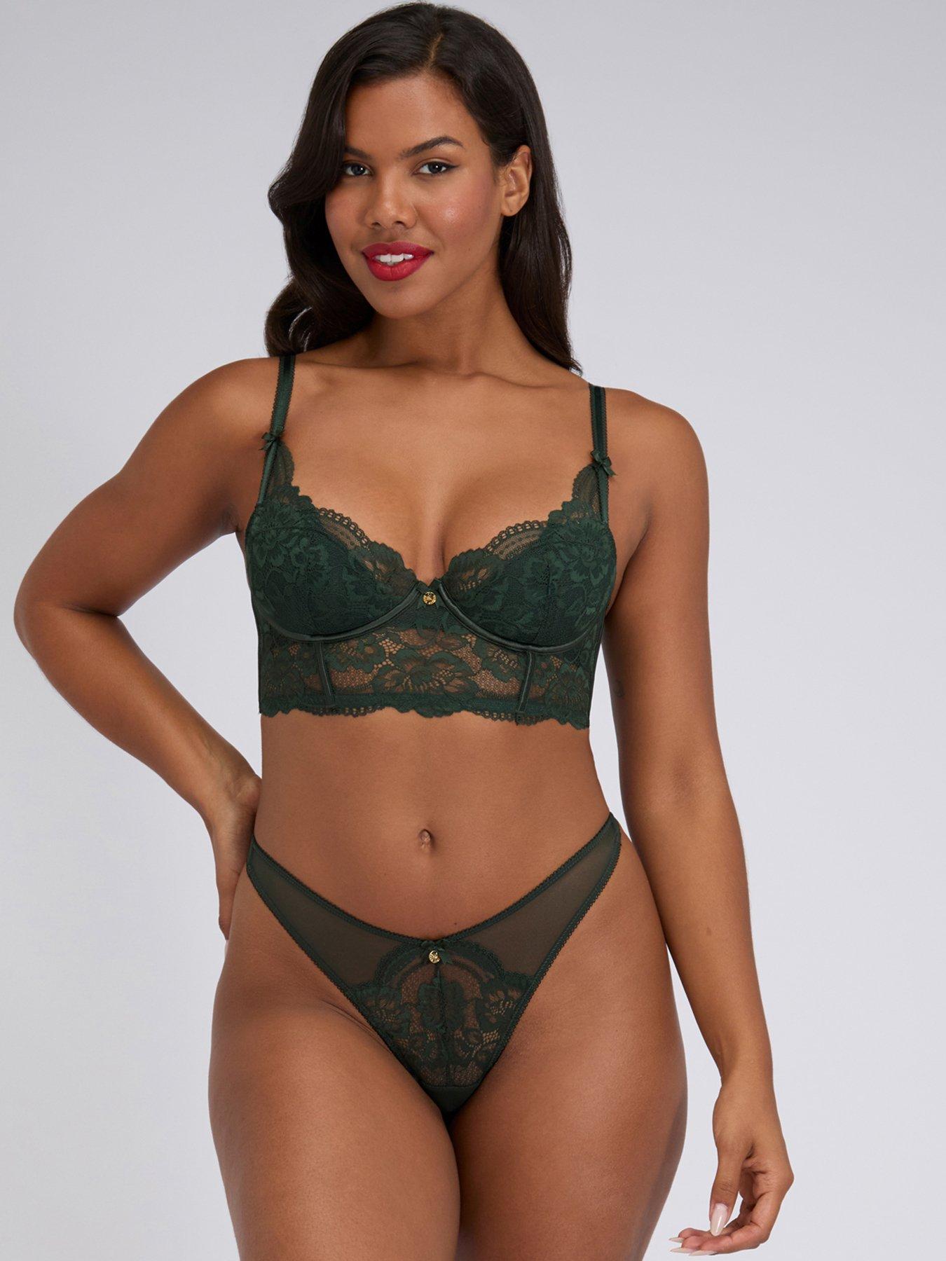 Boux Avenue Boux Avenue Wren Lace Longling Bra - Bottle Green