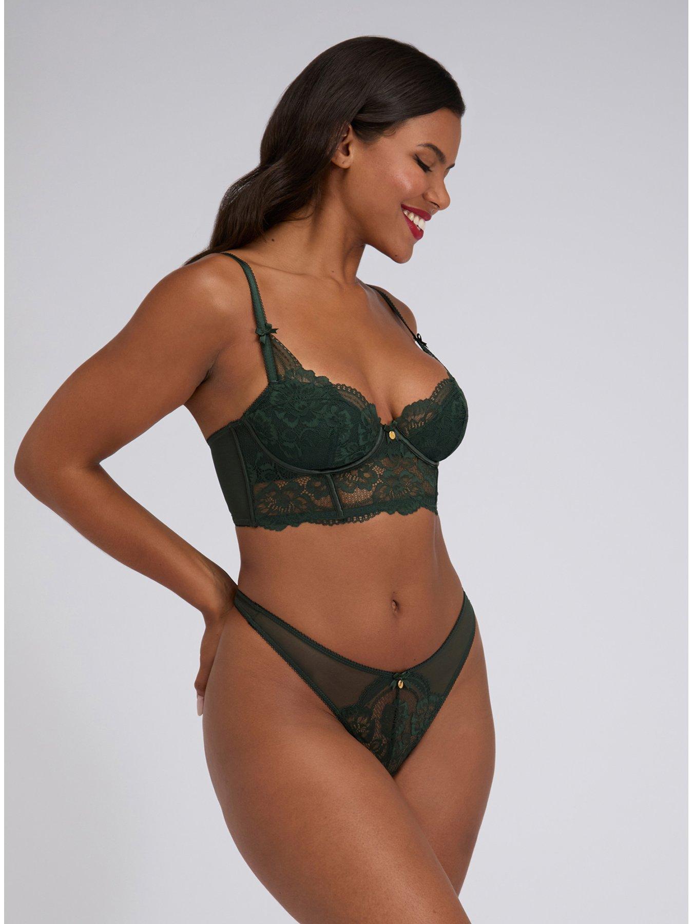 Boux Avenue Wren Lace Thong - Green