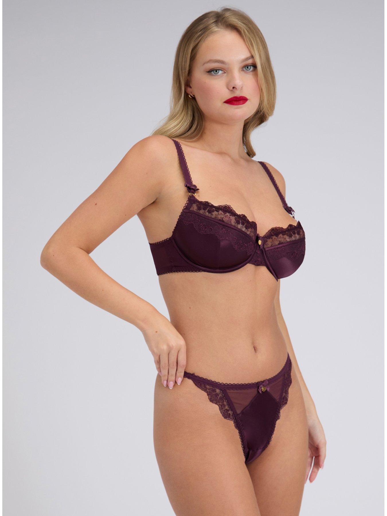 Boux Avenue Clover Balconette Bra - Purple