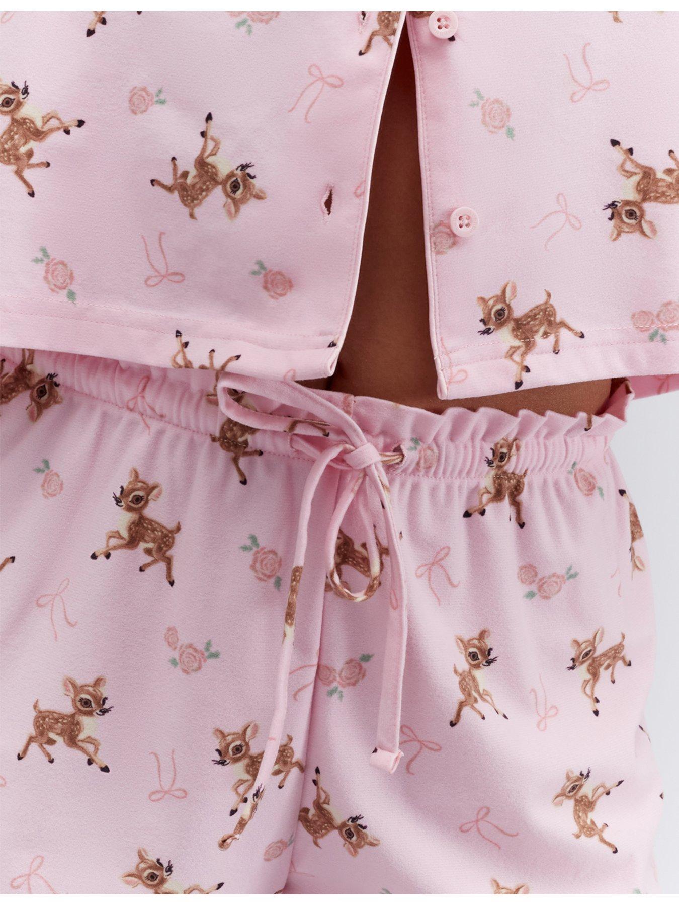 Image 6 of 6 of Boux Avenue Deer Print Shortie In A Bag - Pink
