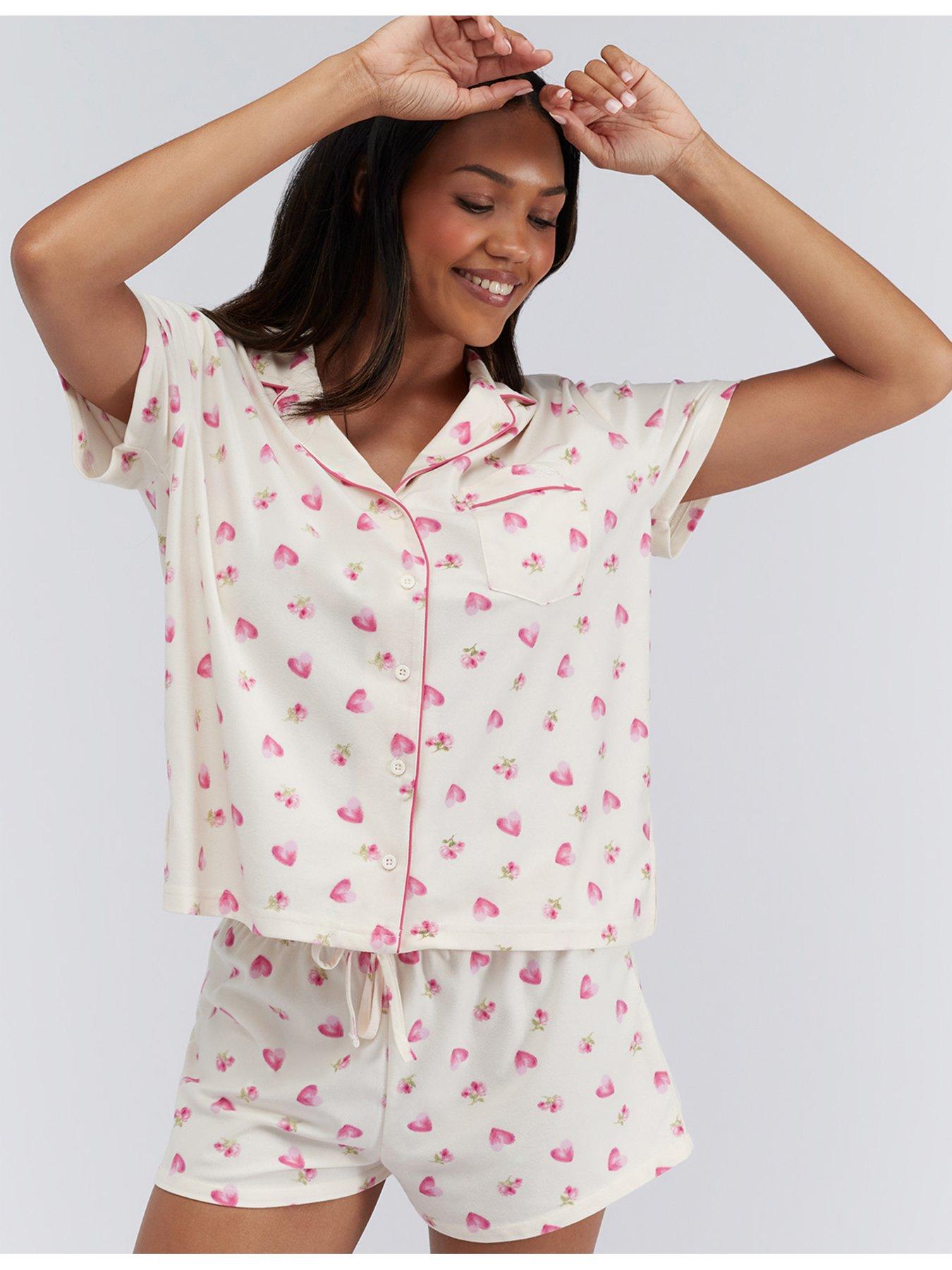 Image 3 of 6 of Boux Avenue Hearts &amp; Roses Shortie In A Bag - Beige