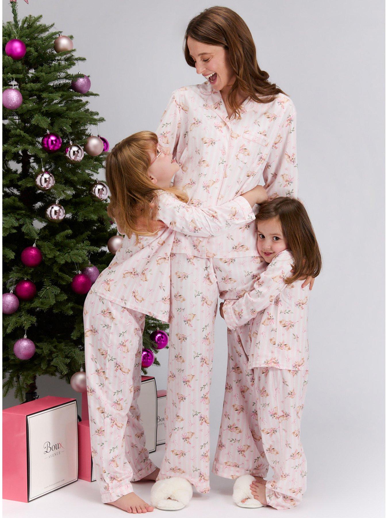 Boux Avenue Ladies Bunnies Print Pyjama In A Bag - Powder Pink Print