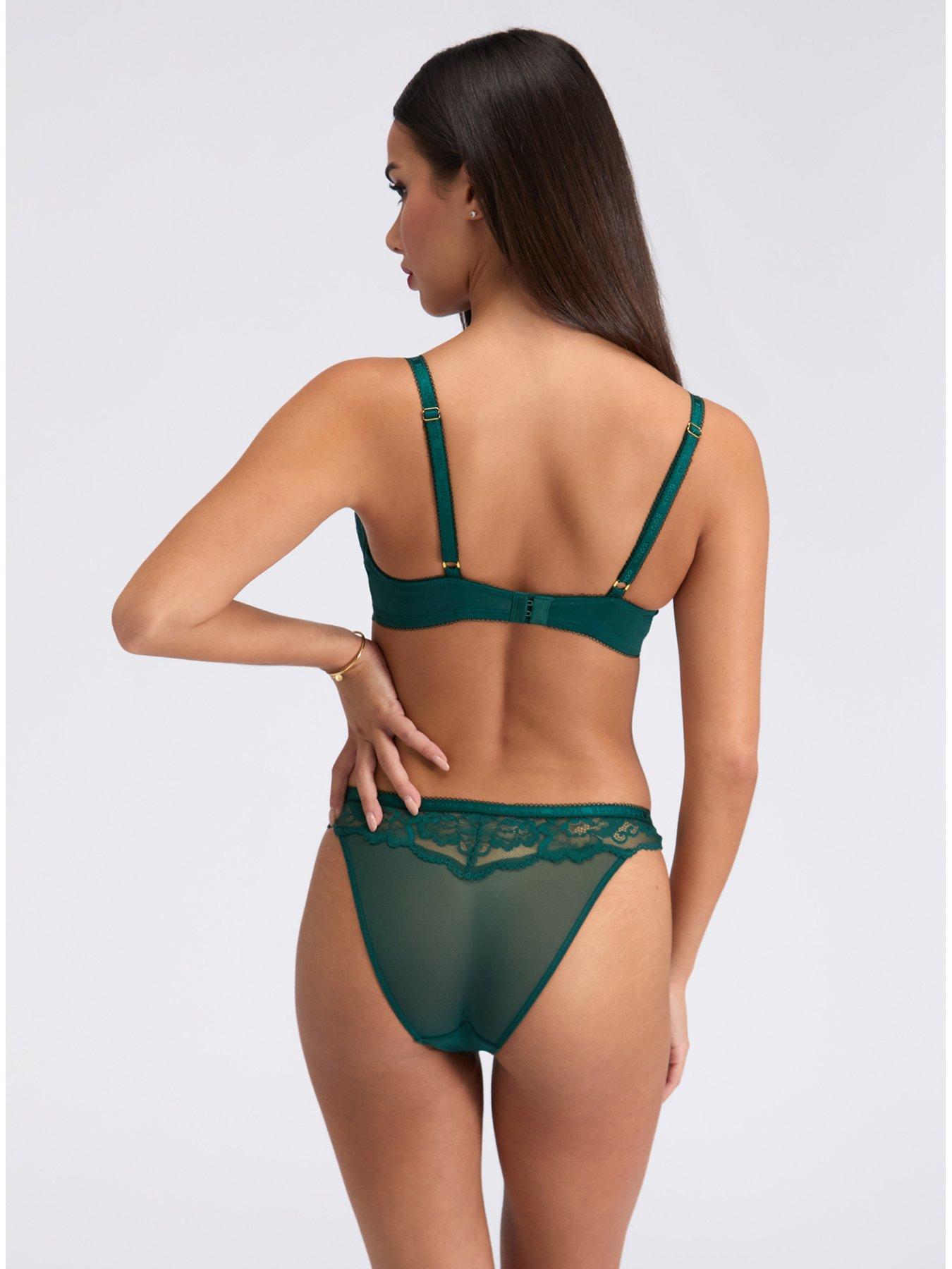  image of boux-avenue-harper-balconette-bra-emerald