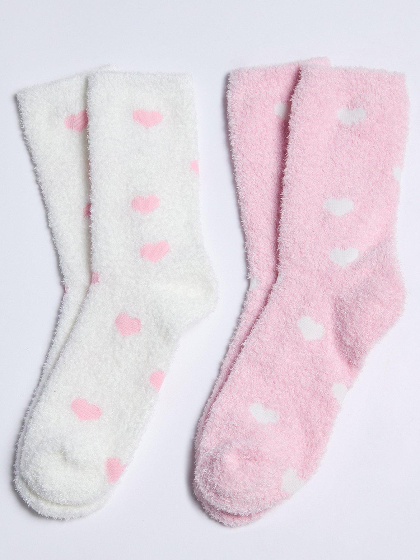 boux-avenue-heart-cosy-pack-of-2-ankle-socks-pink-mix