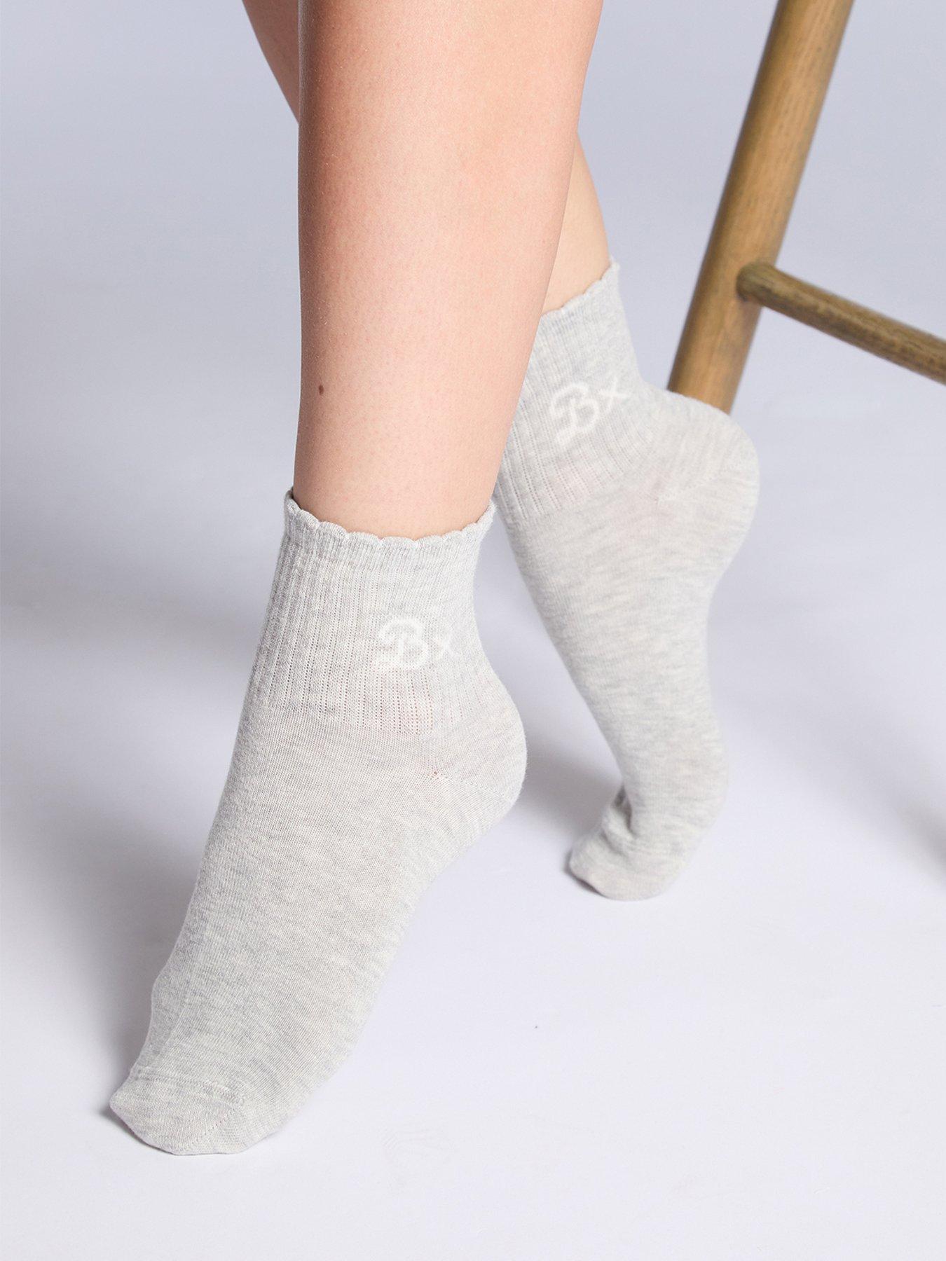 image of boux-avenue-pack-of-3-mid-ankle-socks-grey-mix