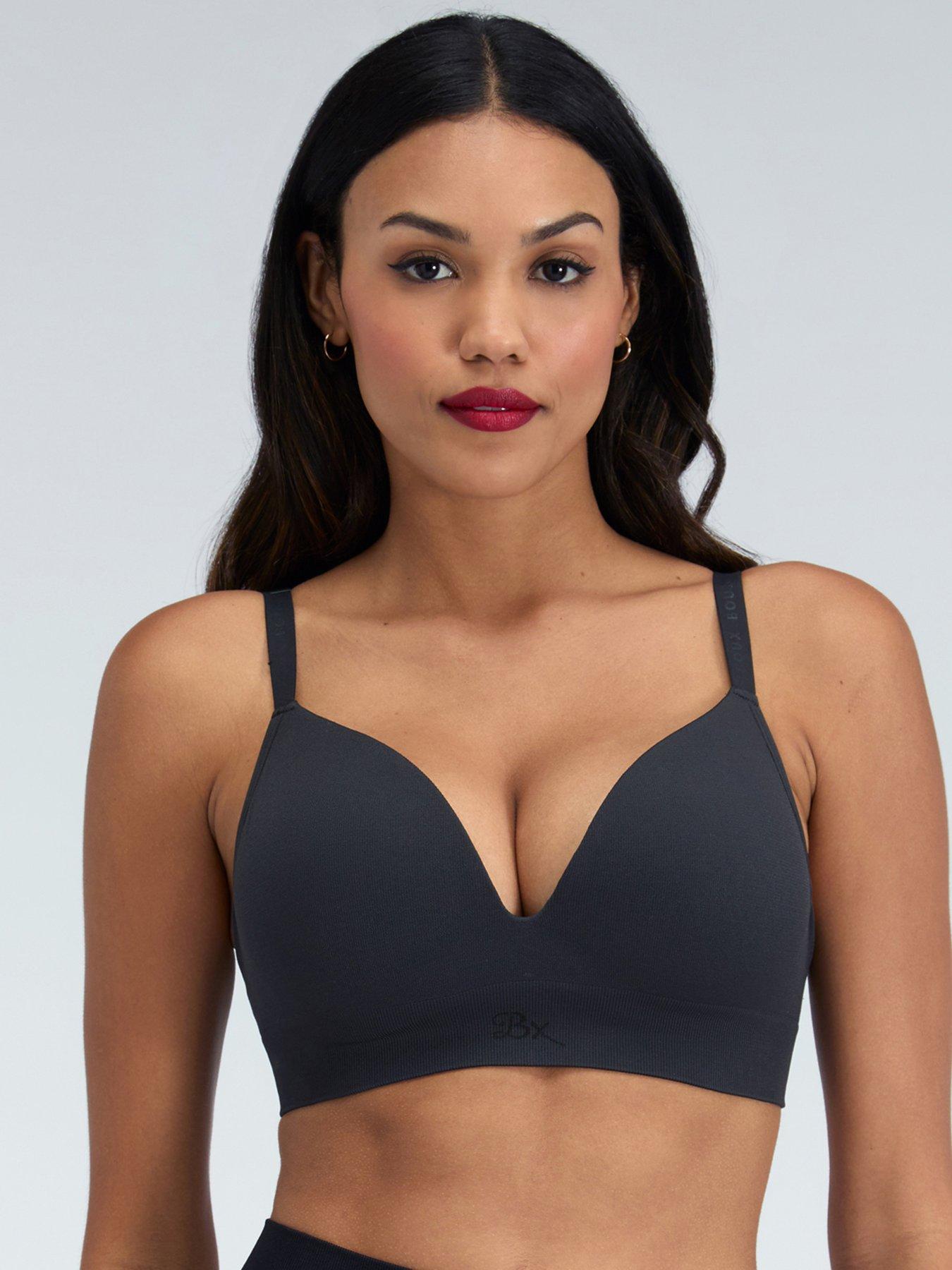  image of boux-avenue-push-up-seamfree-bralette-black