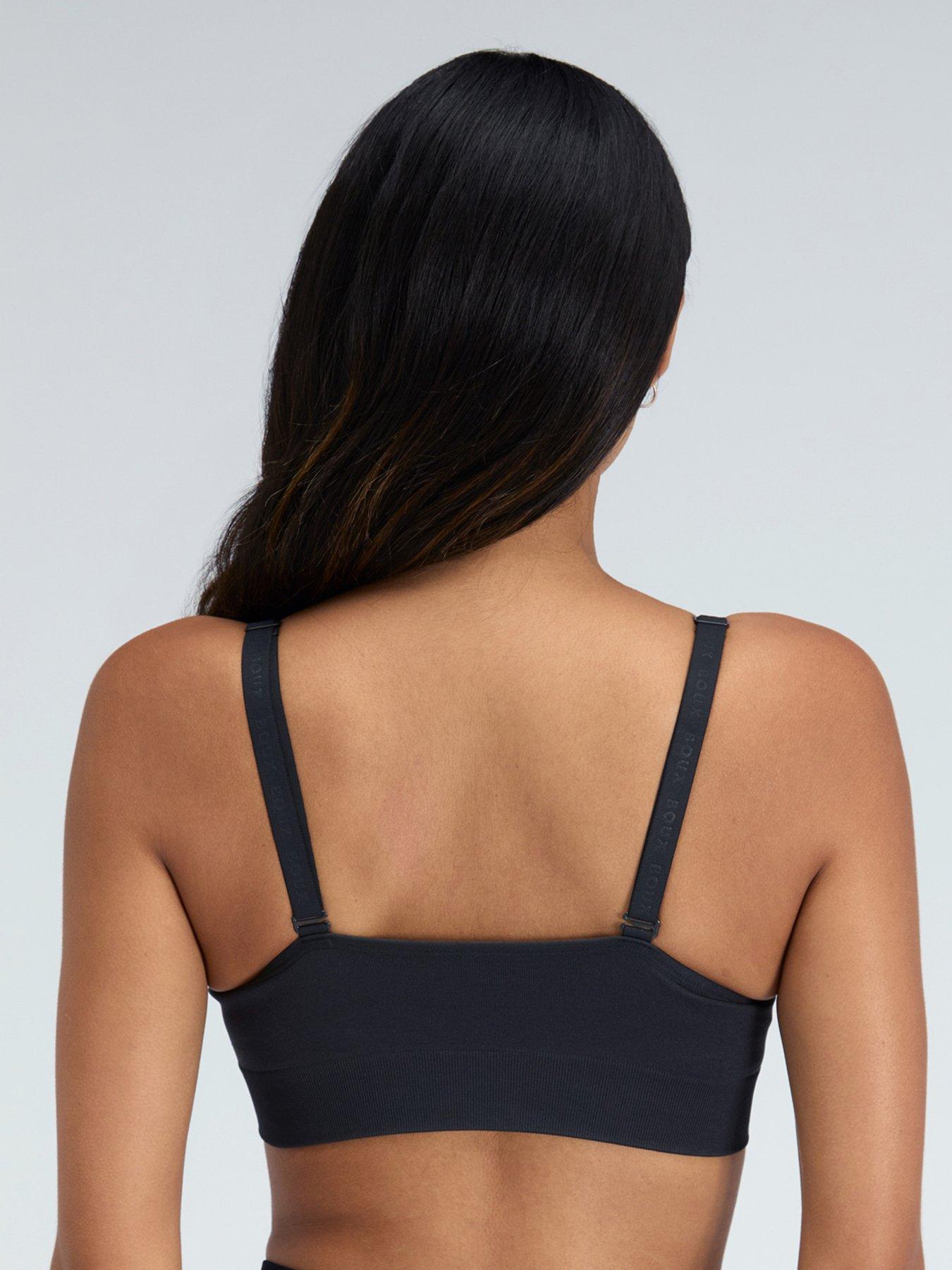  image of boux-avenue-push-up-seamfree-bralette-black