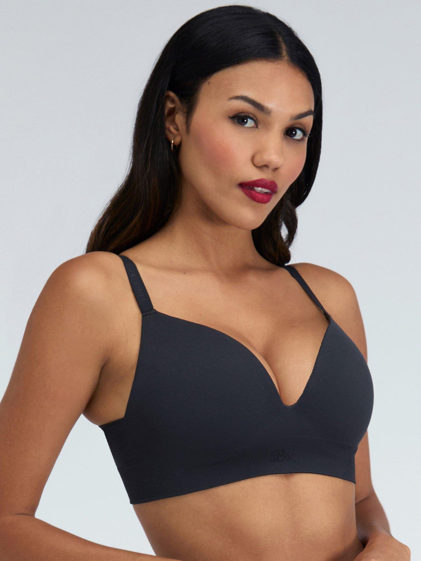  image of boux-avenue-push-up-seamfree-bralette-black