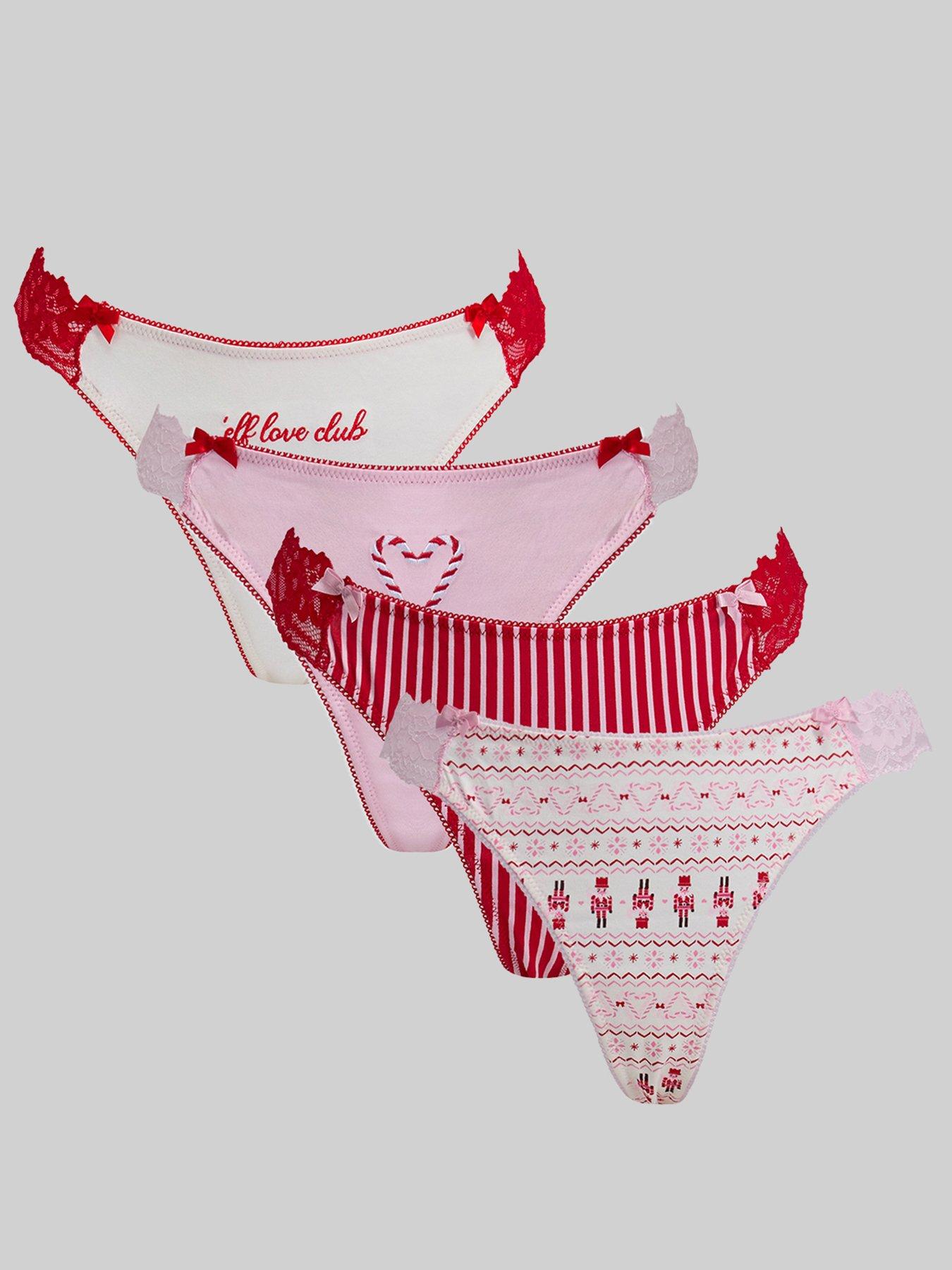  image of boux-avenue-pack-of-4-embroidered-amp-printed-thongs-multi