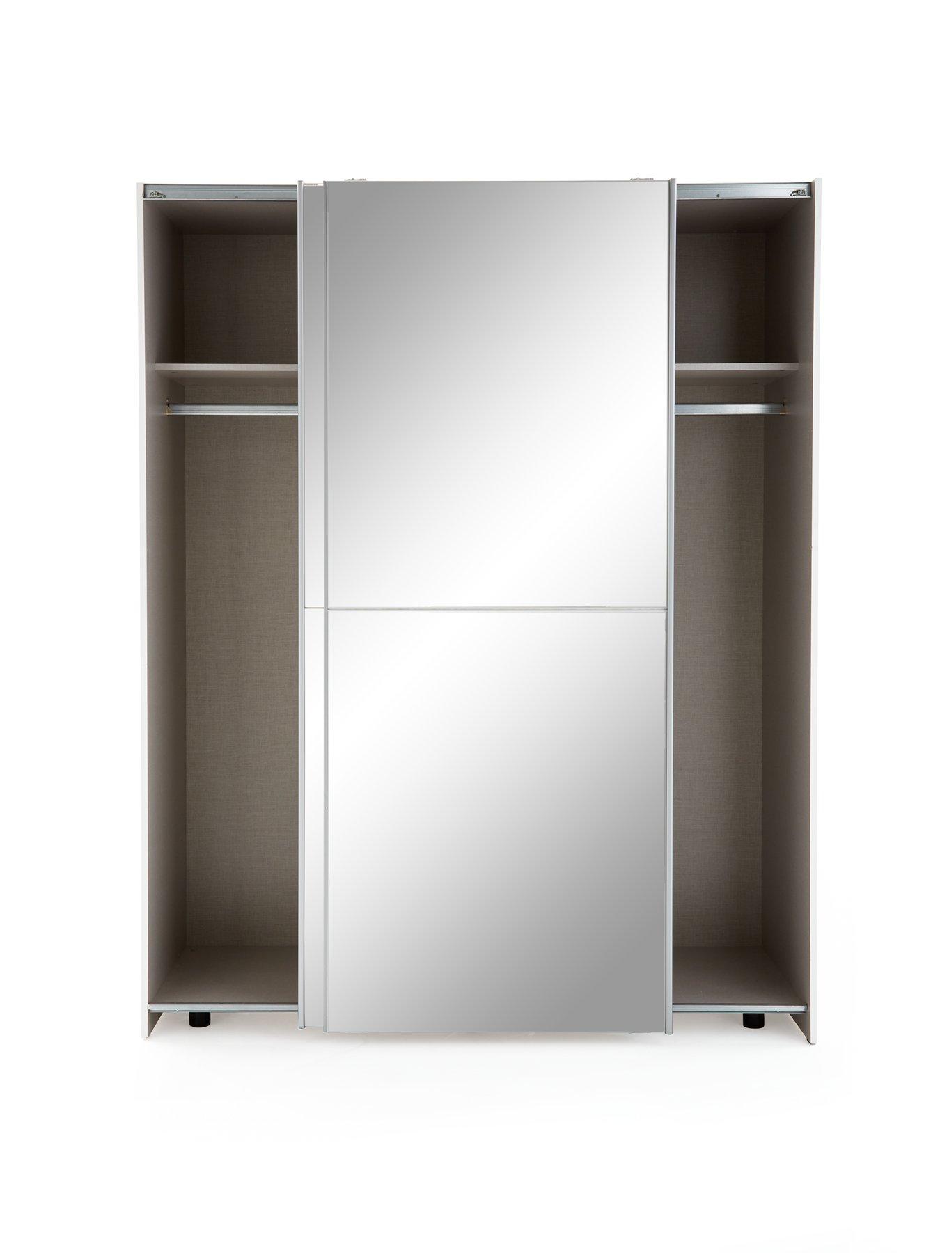 Image 4 of 6 of Very Home Houston&nbsp;150 cm Sliding 2 Door Mirrored Wardrobe - White