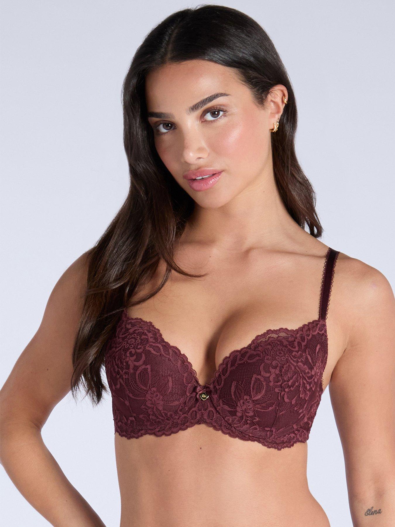 undefined Billie Balconette Bra - Maroon