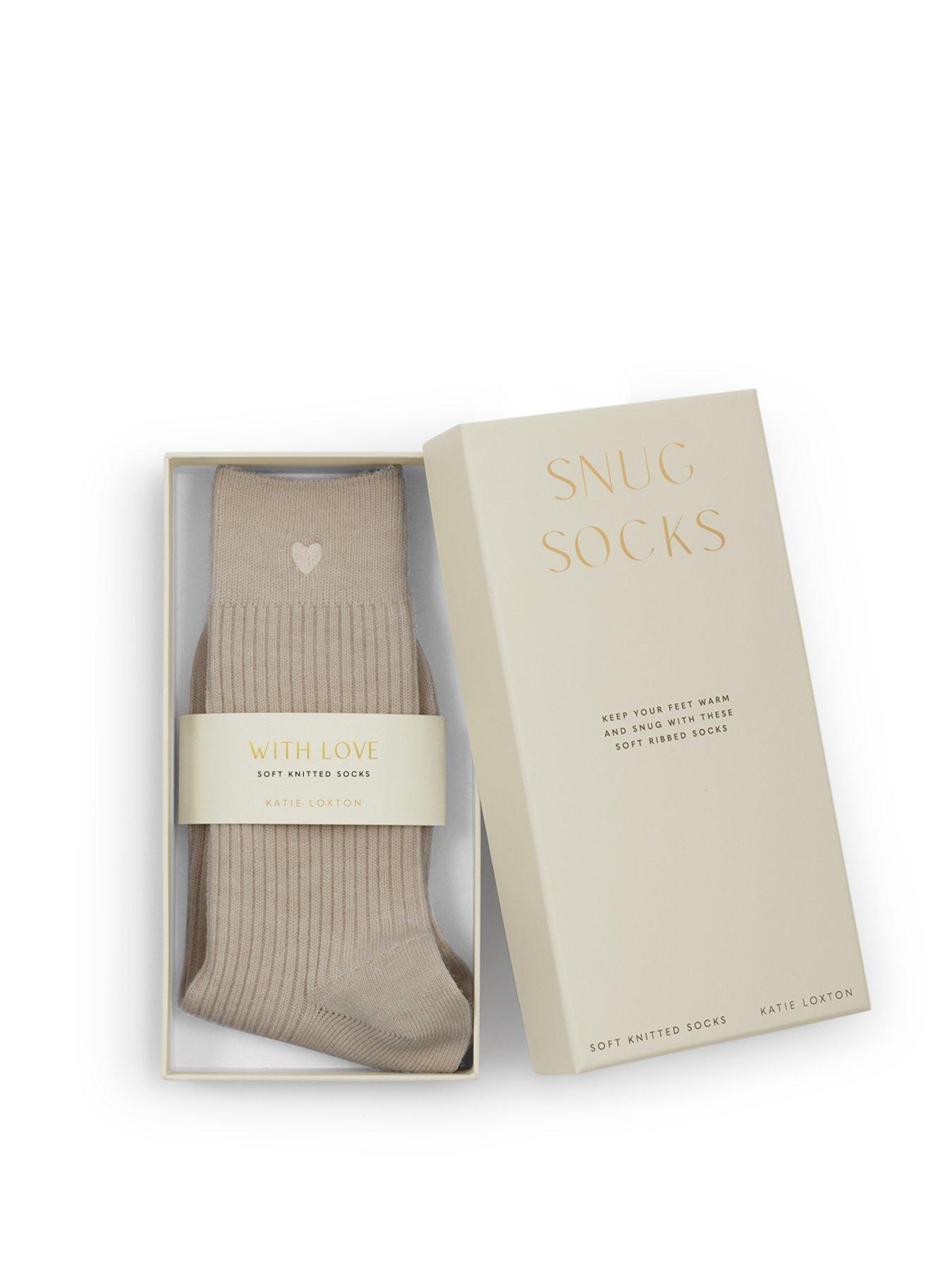  image of katie-loxton-gift-boxed-socks-heart-beige